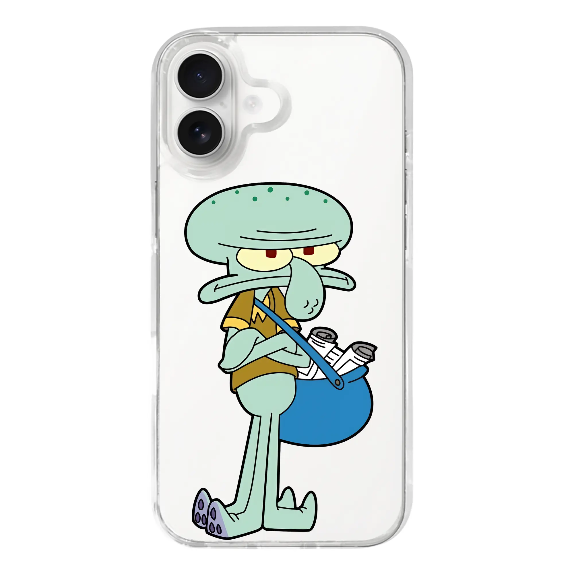 スポンジボブ グッズ イカルド - iPhone 17シリーズ 透明スマホケース – 薄型・耐衝撃・精密フィット保護カバー